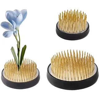 WANDIC Blumenfrosch, 2 Stück runde Blumenhalter Blumenarrangements Sockel Blumenstecker Frosch für Blumenarrangement Kunst Zuhause Büro Dekoration (Blumenfrösche – kleine Größe)