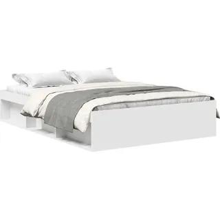 vidaXL Bettgestell Weiß 160x200 cm - Weiß