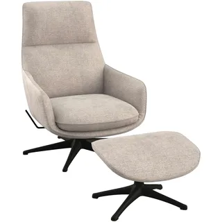 flexlux Drehsessel Marinella Polyester 75 x 103 x 95 cm Schwarz mit Liegefunktion