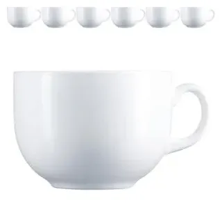 Arcoroc Jumbo Kaffeetasse 0,72 l Weiß 6 St.