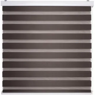 Doppelrollo LIEDECO "Duo-Rollo mit Blende" Gr. 1, braun (espresso), B:100cm H:160cm, Polyester, Rollos, Doppelrollo