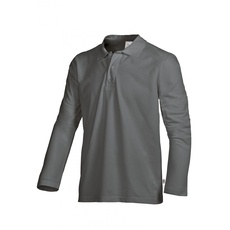 BP 1629-181-53-2XL Langärmeliges Unisex-Polohemd, Langarm, Polokragen mit Druckknopfband, 220,00 g/m2 Stoffmischung, dunkelgrau ,2XL