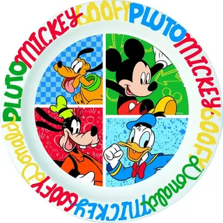 Tataway Mickey Has Fun Microwave Deep Plate — Kinderschale mit Disney-Aufdruck, mikrowellengeeignet, robust, leicht und sicher für den täglichen Gebrauch