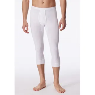 Boxershorts SCHIESSER "Original Classics", Herren, Gr. 8, weiß (100, weiß), Doppelripp, Obermaterial: 100% Baumwolle, körpernah, Unterhosen Boxershorts, 3/4-Länge, mit Eingriff, Doppelripp