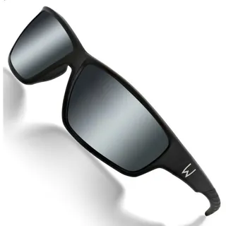 Westin W6 Sport 20 Matte Black Smoke Silver Flash Blue Polbrille Polarisationsbrille,