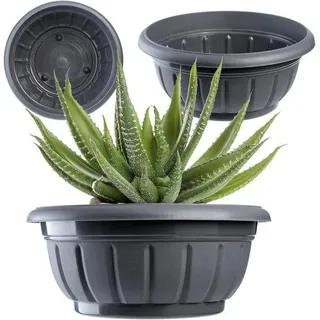 Plastik Planter für Außen - 20 cm Anthrazit