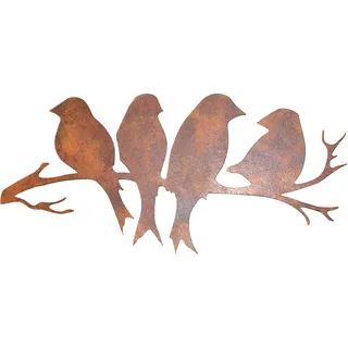 HOFMANN LIVING AND MORE Wanddekoobjekt »Wanddekoration« aus Metall in Rost-Optik, braun