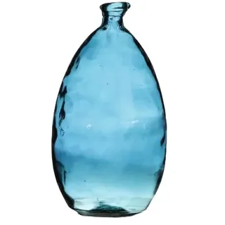 NATURAL LIVING VASE Lou 3,4L Saphir AUS RECYCELTEM Glas D17CM X H30CM