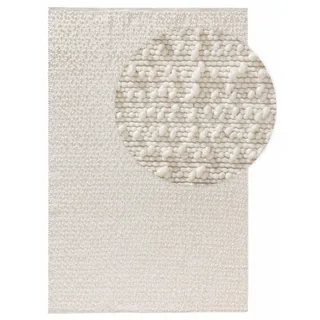 benuta Pure Wollteppich Lana Cream 120x170 cm , Creme , Textil , Beton Optik , Rechteckig , 120x170 cm , pflegeleicht , Teppiche und Böden, Teppiche, Schafwollteppiche