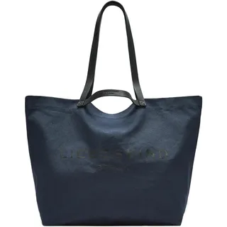 Liebeskind Berlin Damen-Shopper „Aurora“ – Große Canvas-Tasche Damen mit Reißverschlussfach und Leder-Schulterriemen – Shopper Bag Women – Passend für Laptops bis 16 Zoll – Light Bag