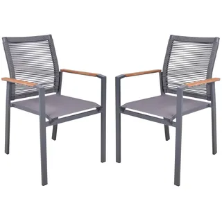Garden Pleasure Stapelstuhl Davina 2er Set braun 2 St.