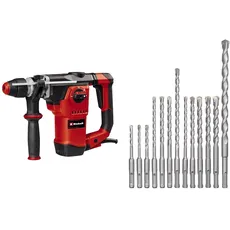 Einhell Bohrhammer TE-RH 32-1600 4F (1.600 W, 4,5 J, Hammerbohren/Bohren/Meißeln mit und ohne Fixierung, SDS-plus Werkzeugaufnahme, inkl. Koffer und SDS-Plus Bohrer-Set 12tg)