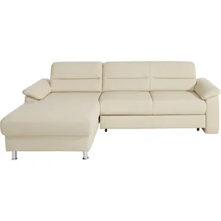 sit&more Ecksofa »Ascara L-Form« inklusive Boxspring/Federkern-Polsterung, wahlweise mit Bettfunktion, beige