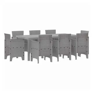 vidaXL Gartenmöbel-Set 9-tlg. Grau