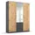 Drehtürenschrank Holmes 136 x 197 x 54 cm Grau