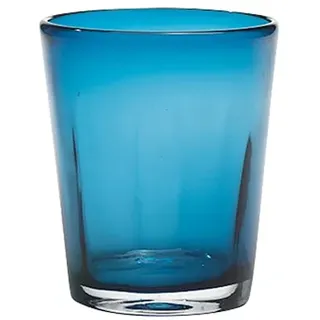 Zafferano Bei, mundgeblasenes, handgefertigtes Glas/farbiger Trinkbecher/Tumbler in der 6er Packung (Tintenblau)