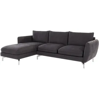 S-Style Möbel Ecksofa Elou Graphit Microfaser , Holz, Textil , Echtholz,Buche, Birke , Füllung: Silikon,Schaumstoff , Eckteil, L-Form, Ottomane links,L-Form , 261x167 cm , Blauer Engel, FSC Mix, Oeko-Tex®, Hergestellt in Europa , Wohnzimmer, Sofas & Couches, Wohnlandschaften, Ecksofas