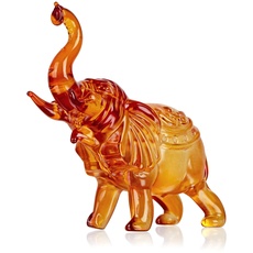 H&D Hyaline&Dora Kristall Elefanten Figuren Sammlerstücke, Mundgeblasen Glaskunst Tier Ornament, Heimbüro Briefbeschwerer Dekor