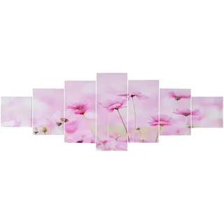 MCW Leinwandbild Blumen 7-Tlg. Multicolor , Holz , 140x50 cm , Bilder & Rahmen, Bilder, Leinwandbilder