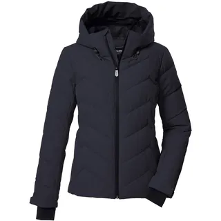 KILLTEC Damen Skijacke/Steppjacke/Funktionsjacke in Daunenoptik mit Kapuze und Schneefang KSW 31 WMN SKI QLTD JCKT, schwarz blau, 38,