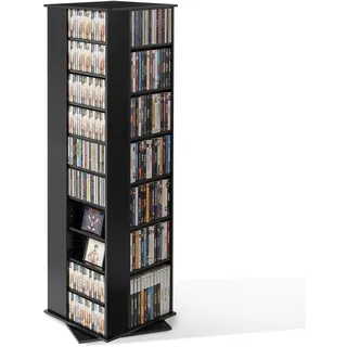 Vevor DVD-Drehregal Standregal 47,5 x 47,5 x 163,6 cm Schwarz