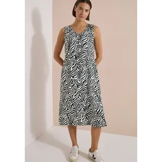 Cecil Midikleid Zebraprint Schwarz/Weiß XL