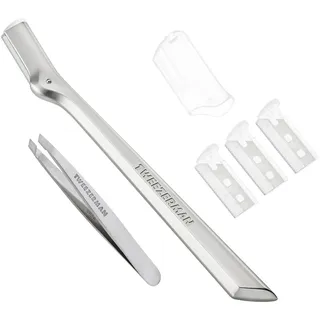 Tweezerman Brow Razor & Mini Slant Tweezer Set