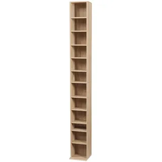 [en.casa] CD-Regal 20 x 175 x 20 cm Beige