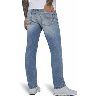 Straight-Jeans CAMP DAVID "NI:CO:R611", Herren, Gr. 36, Länge 30, blau (light vintage), Denim/Jeans, Obermaterial: 99% Baumwolle, 1% Elasthan, straight fit, Jeans Straight-Jeans, mit markanten Steppnähten