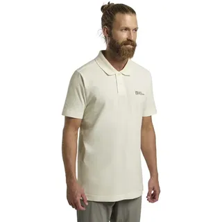 Jack Wolfskin Essential Kurzarm-poloshirt - Cotton White - XL