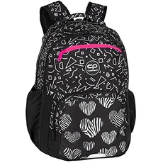 Coolpack E99568, Schulrucksack PICK MATH HEARTS, Black, 41 x 30 x 16 cm