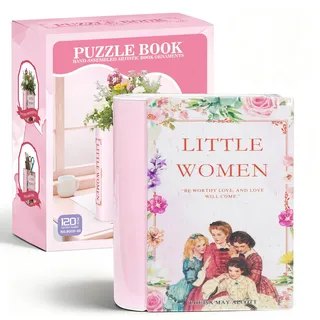 KRYSTHIA 3D-Puzzle-Vase für Erwachsene, 3D-Puzzle-Buch-Vase für Blumen, 120-teiliges 3D-Puzzle-Pflanzgefäß für Kinder im Alter von 8-13 Jahren, einzigartige Vasen für Buchdekoration
