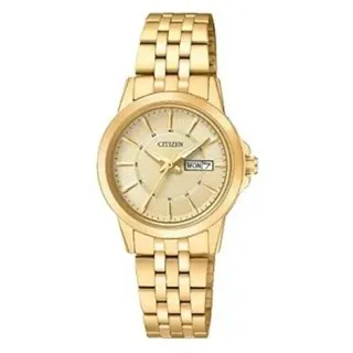 Citizen Damen Quarzuhr Eq0603-59P mit Datumsanzeige, 28 mm Gehäusedurchmesser, 5 ATM wasserdicht