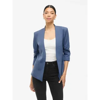 Vila "VIHER NEW 3/4 BLAZER -NOOS" Materialmix, regular fit, vintage indigo