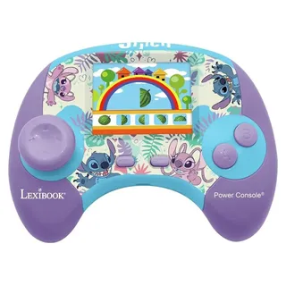 Lexibook Disney Stitch Power Console® – Lernspielkonsole zweisprachig Französisch/Englisch mit 100 Aktivitäten, JCG100i1, Violett/Blau