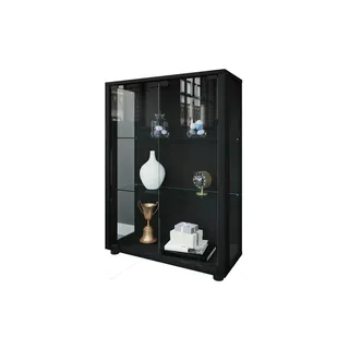 VCM Vitrine Sintalo 60 x 25 x 80 cm Schwarz