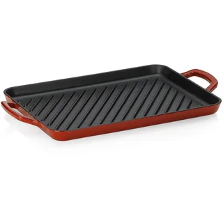 Kela Grillplatte 35 x 25 cm Gusseisen rot