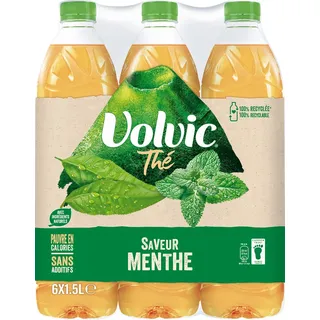 Volvic Grüner Tee Minze - 6 x 1,5 L