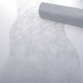 Deko AS GmbH Sizoflor Tischband Wellenschnitt Silber ca. 25 cm Rolle 25 Meter 60W 003-R