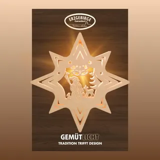 Weigla Dekostern »Schneemann, beleuchtetes Fensterbild, NATUR, Made in Germany« Erzgebirge garantiert, Weihnachtsdeko Innen, Weihnachtsbeleuchtung, beige