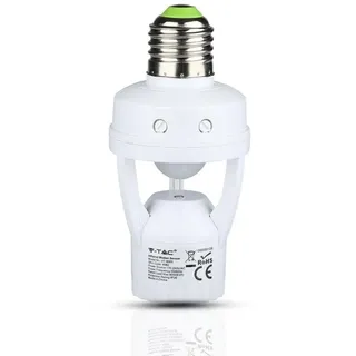 V-TAC SKU.4982 Sensor für Leuchtmittel E27 VT-8005, Kunststoff und andere Materialien, transparent, Tiefe: 117mm, Durchsichtig