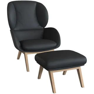 flexlux Ohrensessel Adria 78 x 100 x 96 cm Schwarz