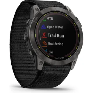 Garmin Enduro 2 BT 51 mm Titaniumgehäuse grau Nylonarmband schwarz One Size