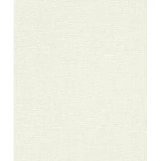 Rasch Tapete 653717 - Helle Vliestapete mit textiler Struktur und Leinen-Optik in Weiß aus der Kollektion Welcome Home