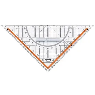 Rotring Geodreieck Centro 23cm mit Griff, transparent (S0903950)