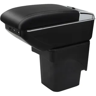 YJYWZH für Ford Focus 2 Mk2 Armlehnen 2004-2011 Mittelkonsole Aufbewahrungsbox Doppelschicht Mit Getrankehalter
