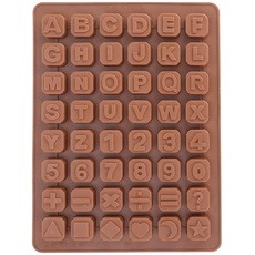 Seifenprofis 48 Buchstaben A-Z Zahlen Sonderzeichen Würfel- Silikonform Seifenform Schokoladenform 24 * 18 * 1,5cm