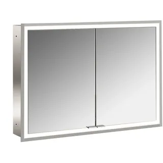 emco prime Lichtspiegelschrank, 1000 mm, 2 Türen, Unterputzmodell, 949706293, Farbe: aluminium/spiegel