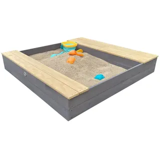 Axi Holzsandkasten Evy mit Becken und Stauraum Grau/Braun