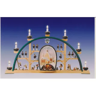 Schwibbogen Freiberger Dom braunes Bild elektrisch 70x40x5cm NEU Lichterbogen
